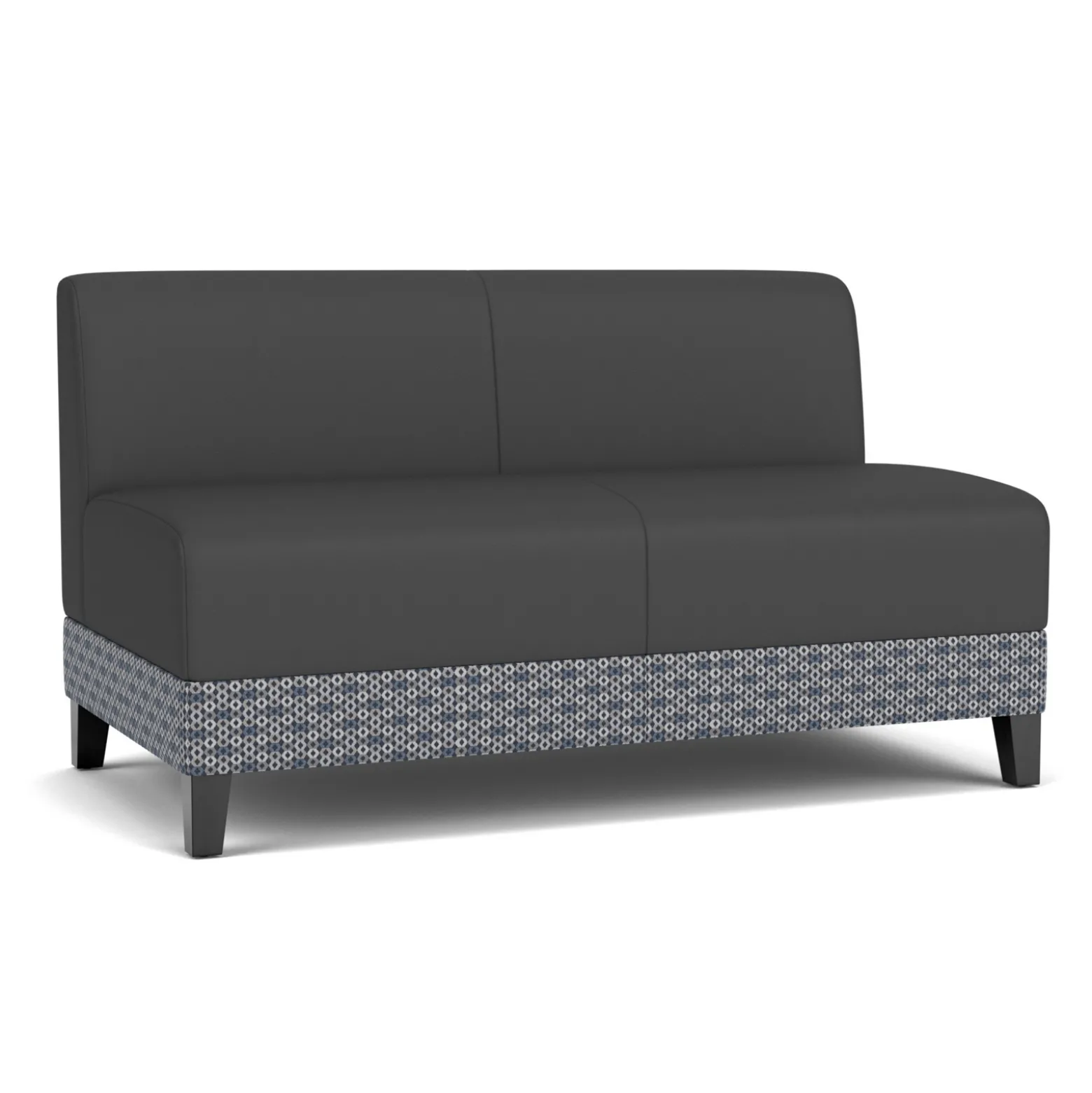 Social Armless Loveseat in Premium Upholstery