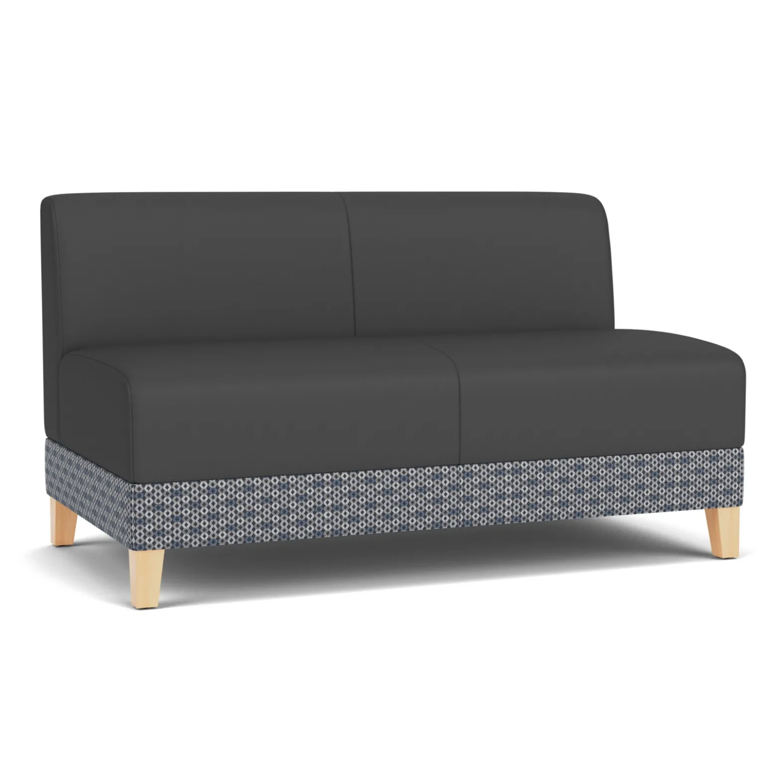 Social Armless Loveseat in Premium Upholstery