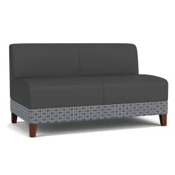 Social Armless Loveseat in Premium Upholstery