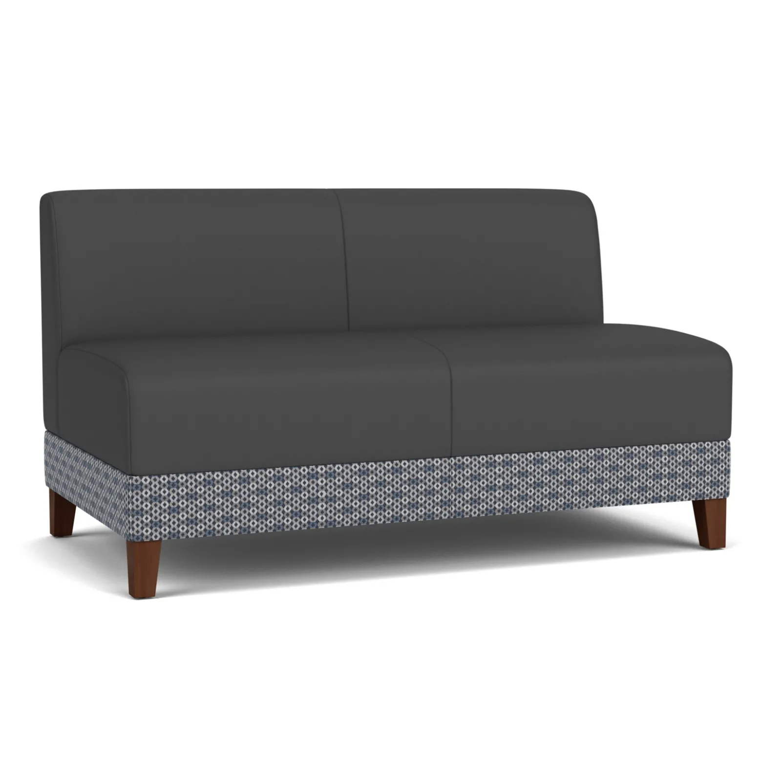 Social Armless Loveseat in Premium Upholstery