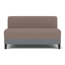 Social Armless Loveseat in Premium Upholstery