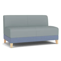 Social Armless Loveseat in Premium Upholstery