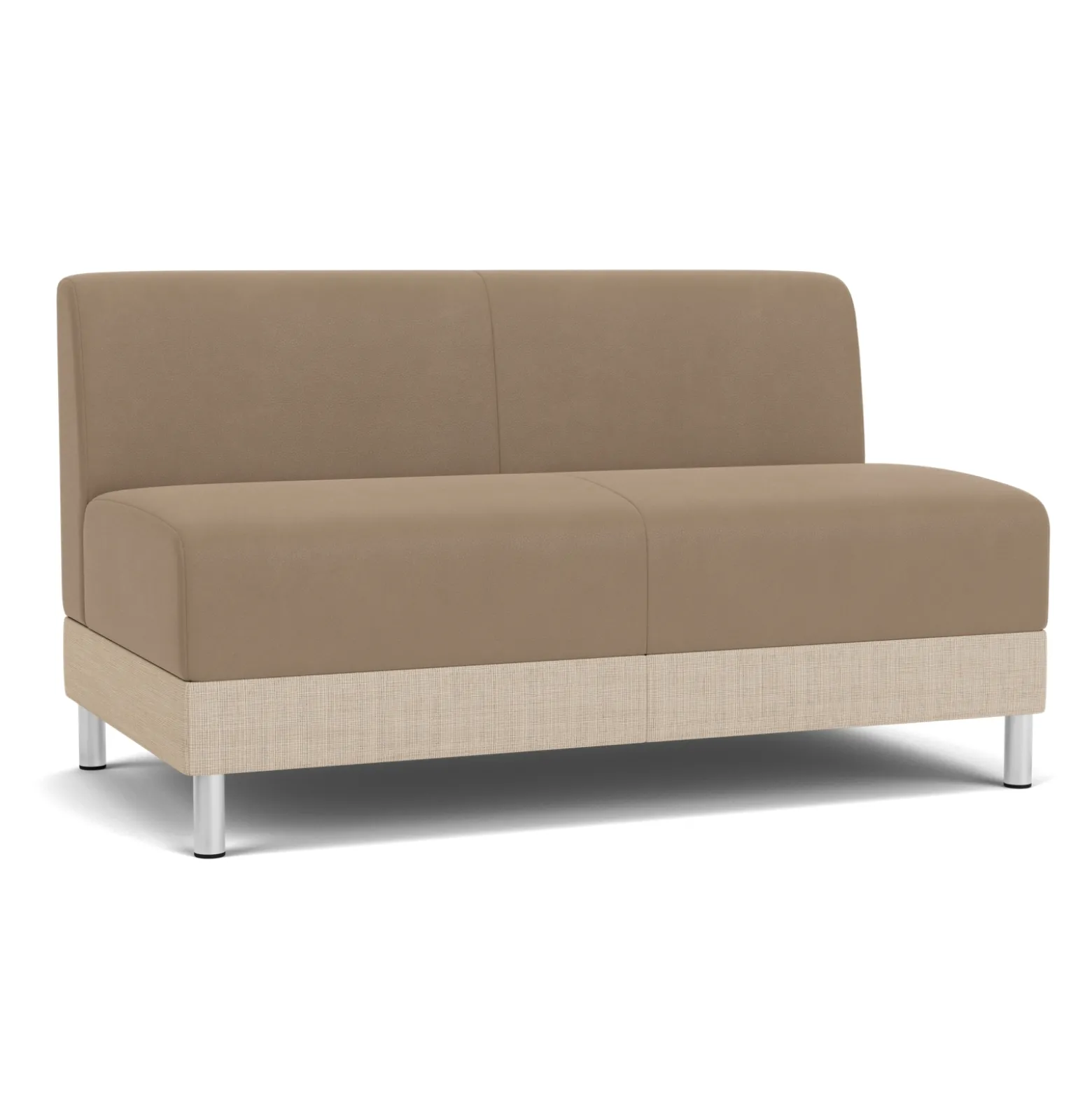 Social Armless Loveseat in Premium Upholstery