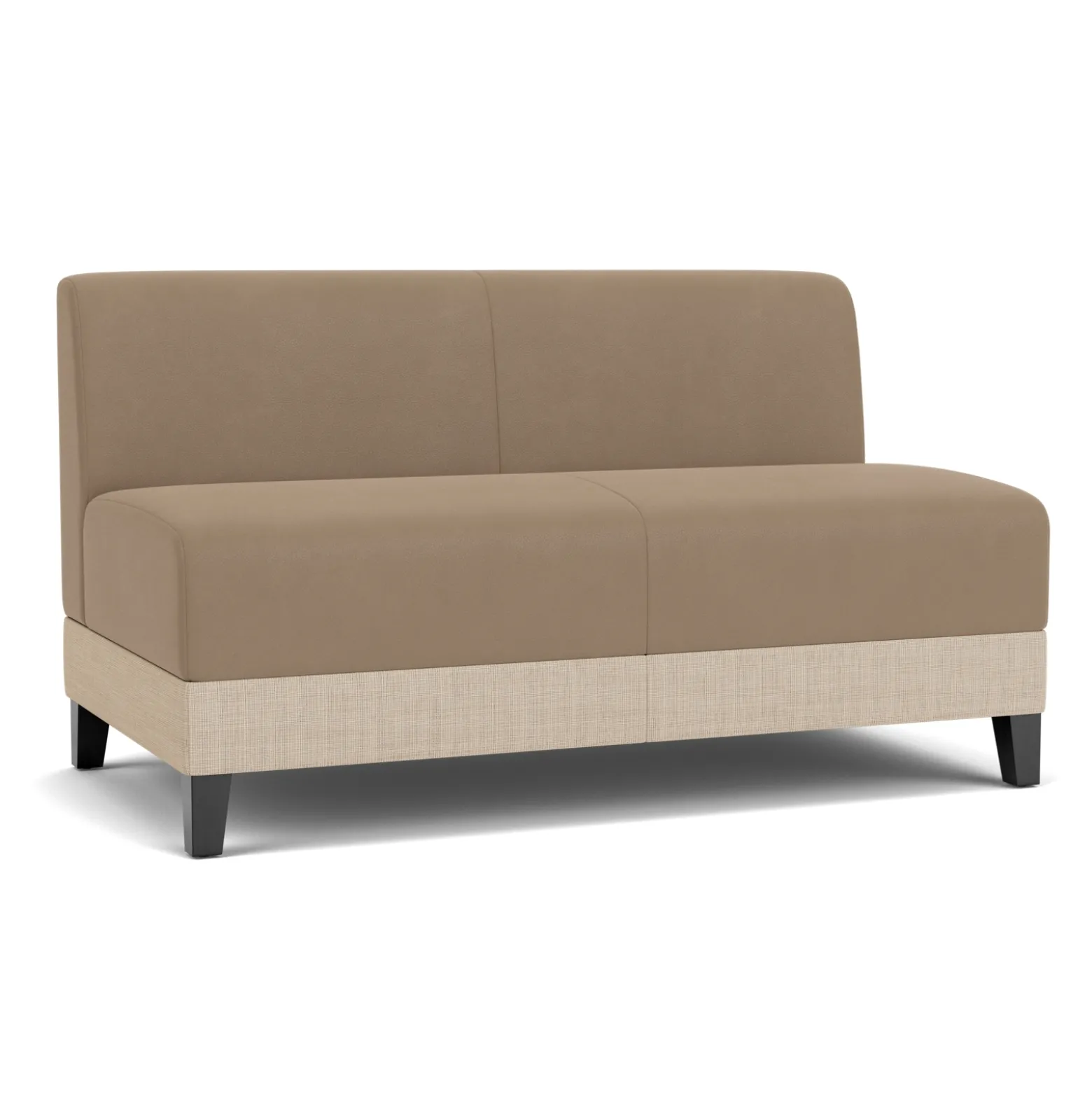 Social Armless Loveseat in Premium Upholstery