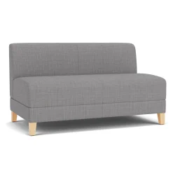 Social Armless Loveseat in Premium Upholstery