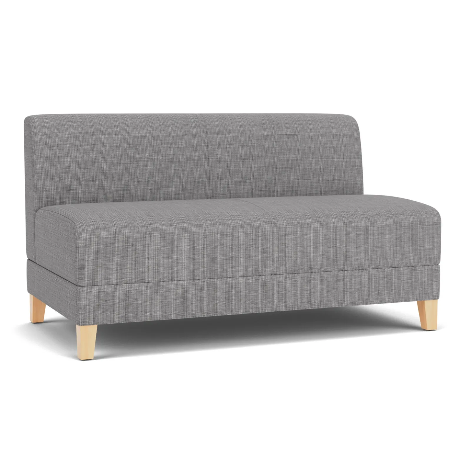 Social Armless Loveseat in Premium Upholstery