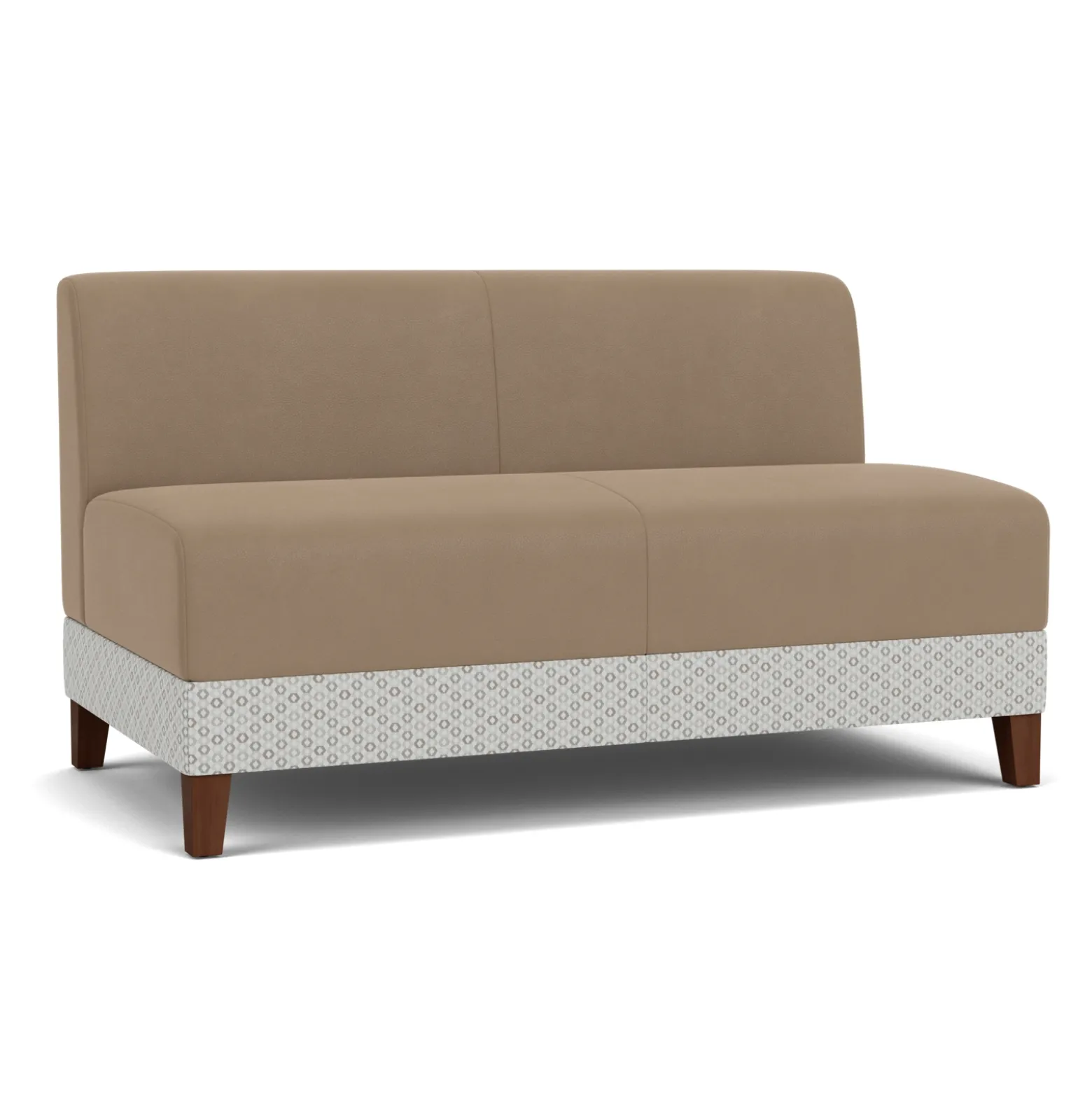 Social Armless Loveseat in Premium Upholstery
