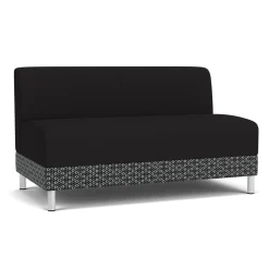 Social Armless Loveseat in Premium Upholstery