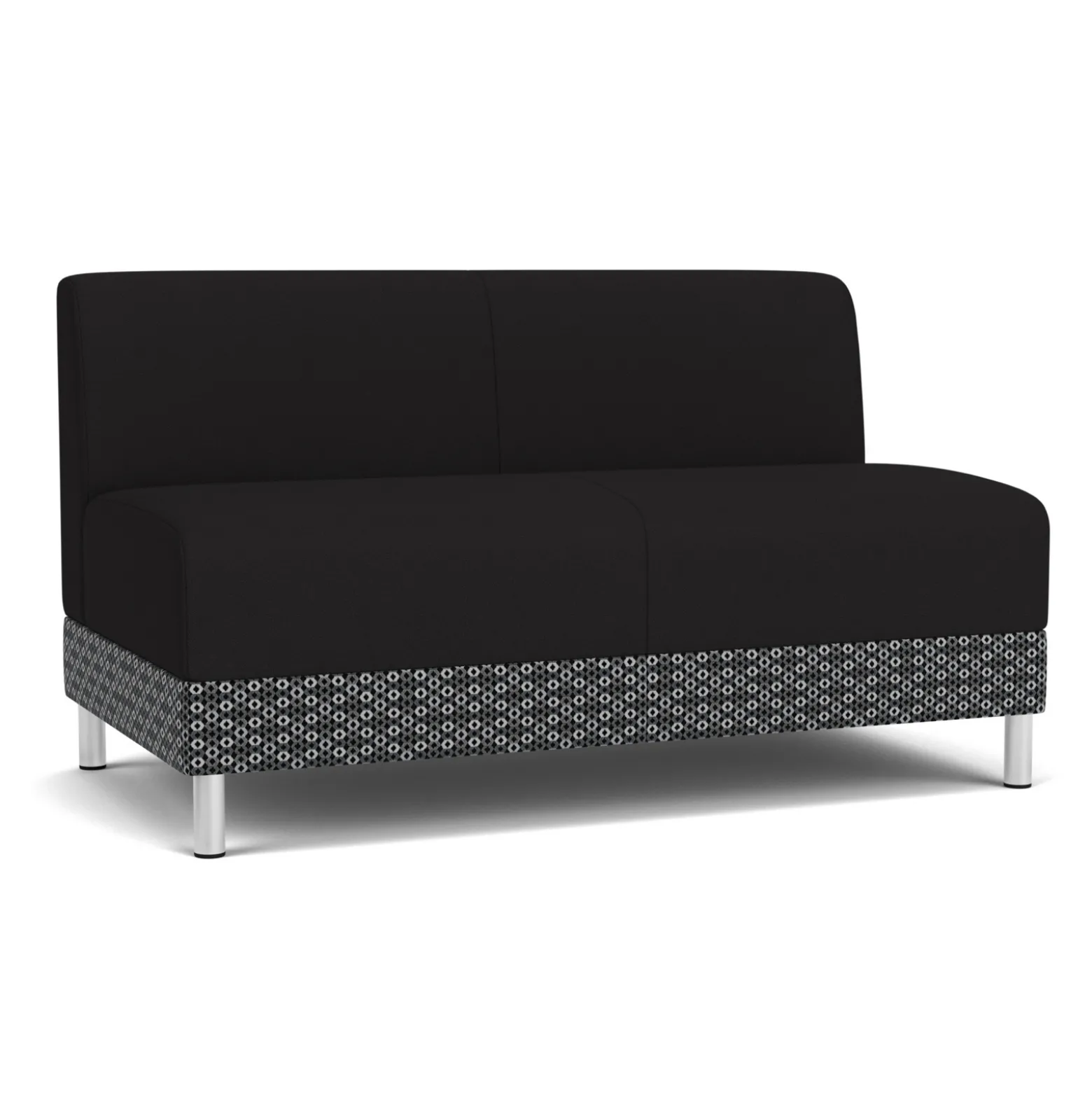Social Armless Loveseat in Premium Upholstery