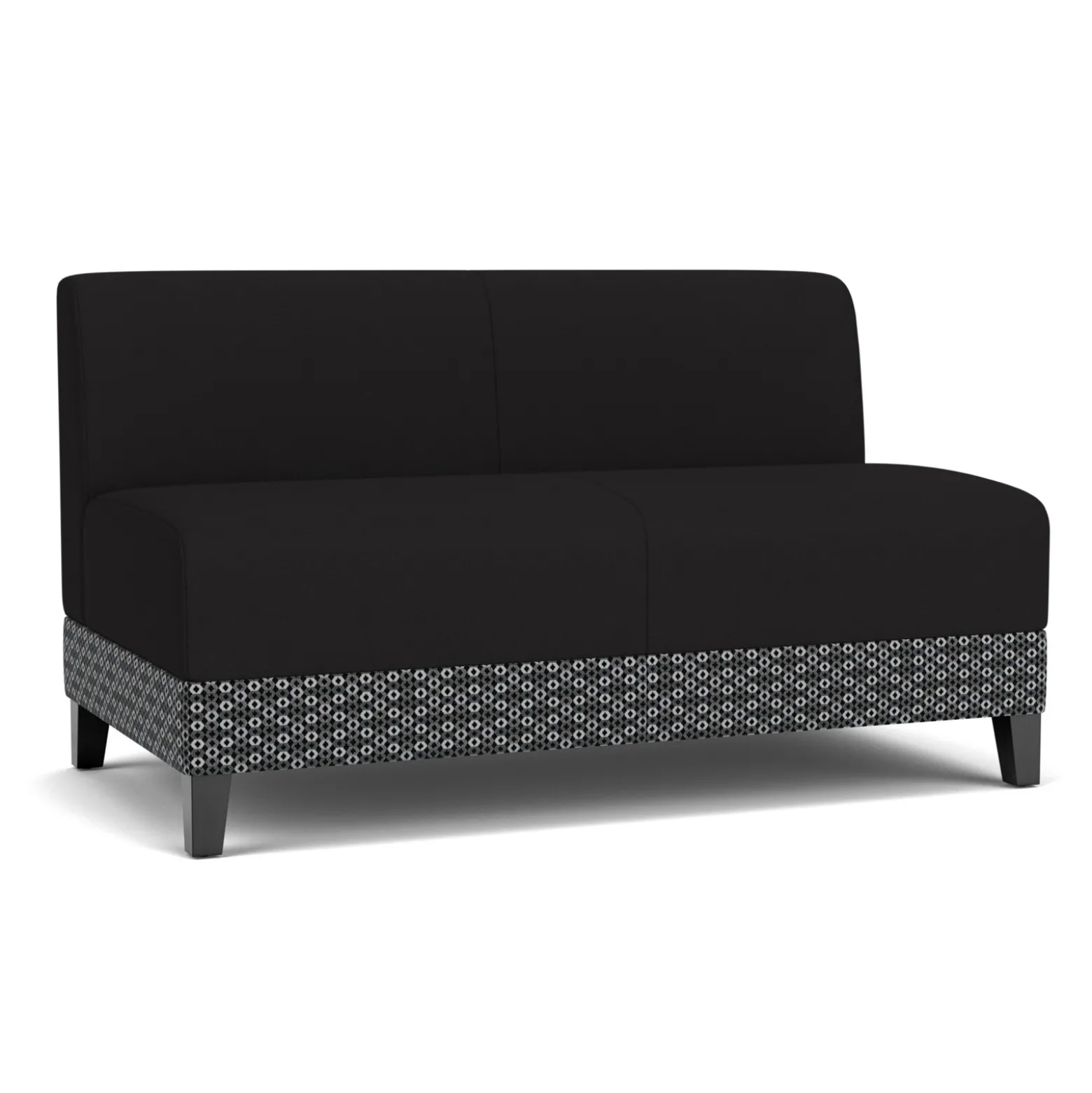 Social Armless Loveseat in Premium Upholstery