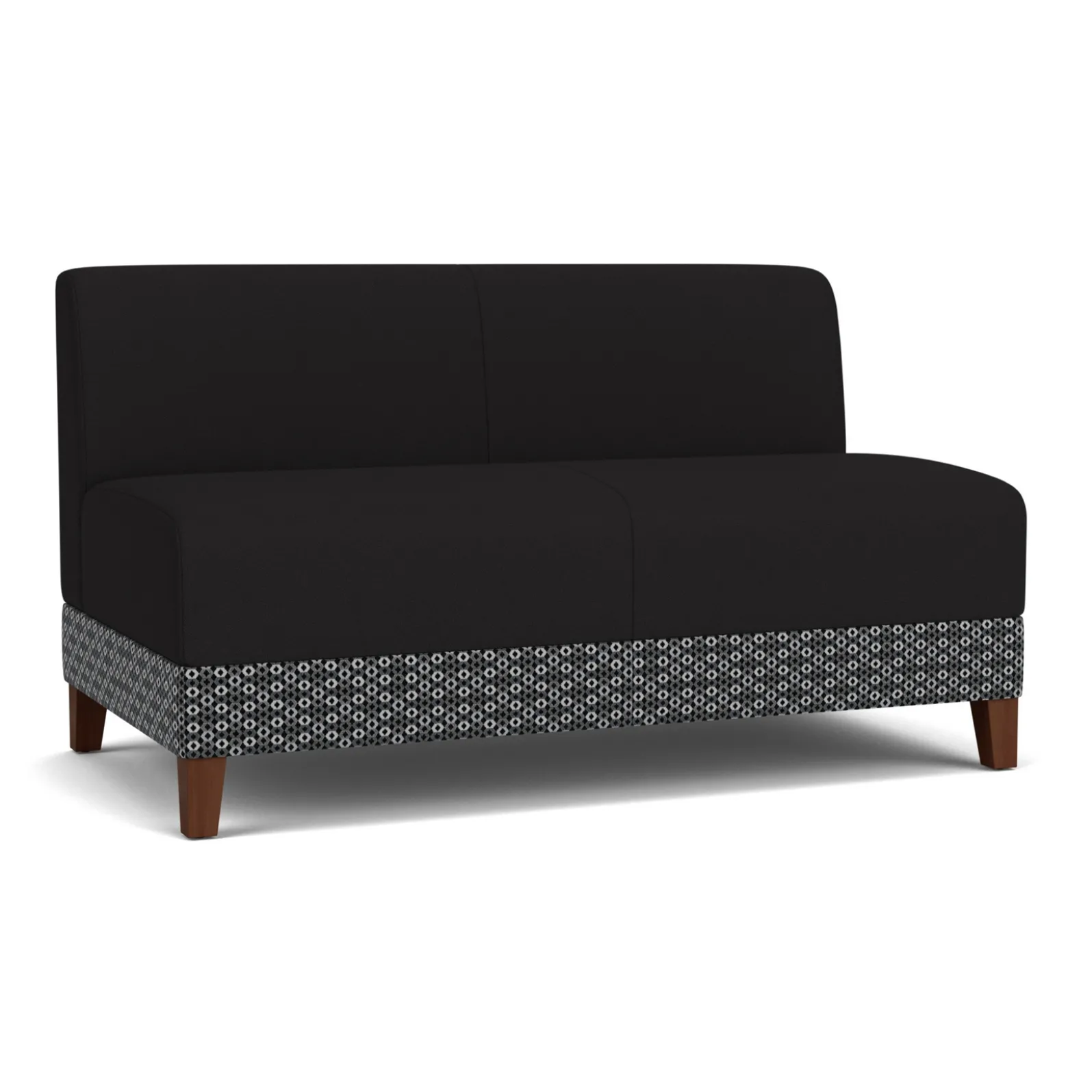 Social Armless Loveseat in Premium Upholstery