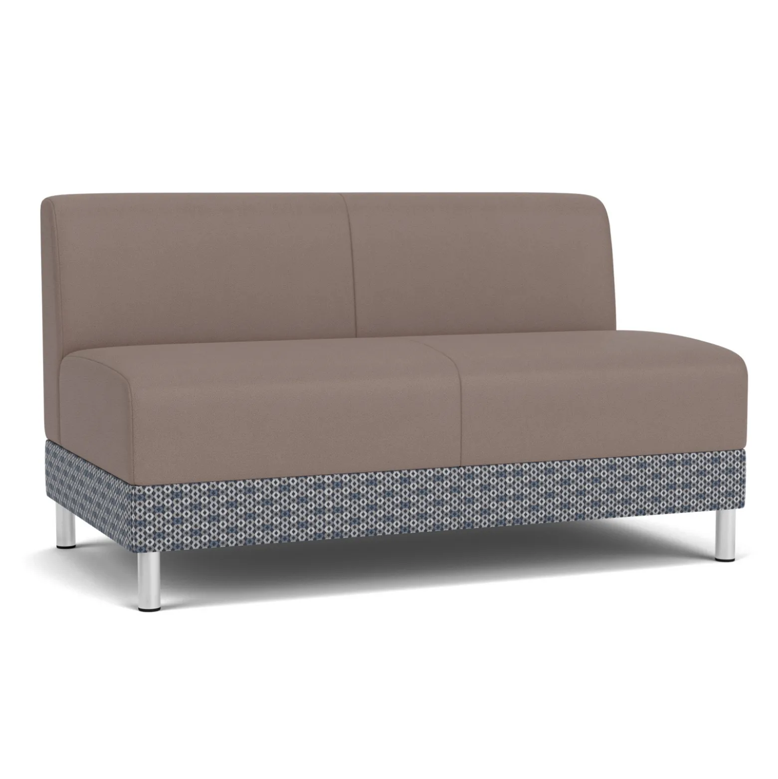 Social Armless Loveseat in Premium Upholstery