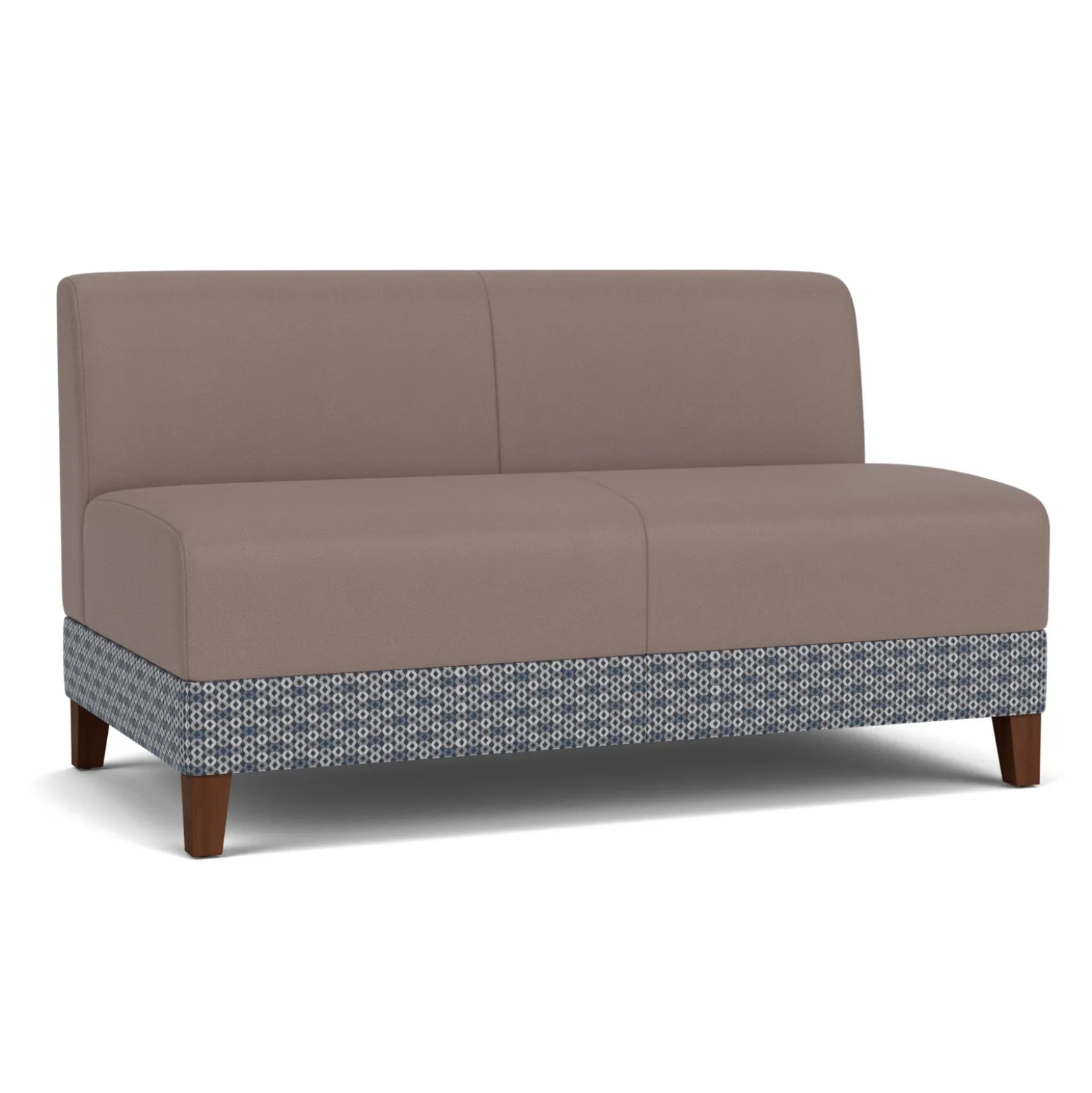 Social Armless Loveseat in Premium Upholstery