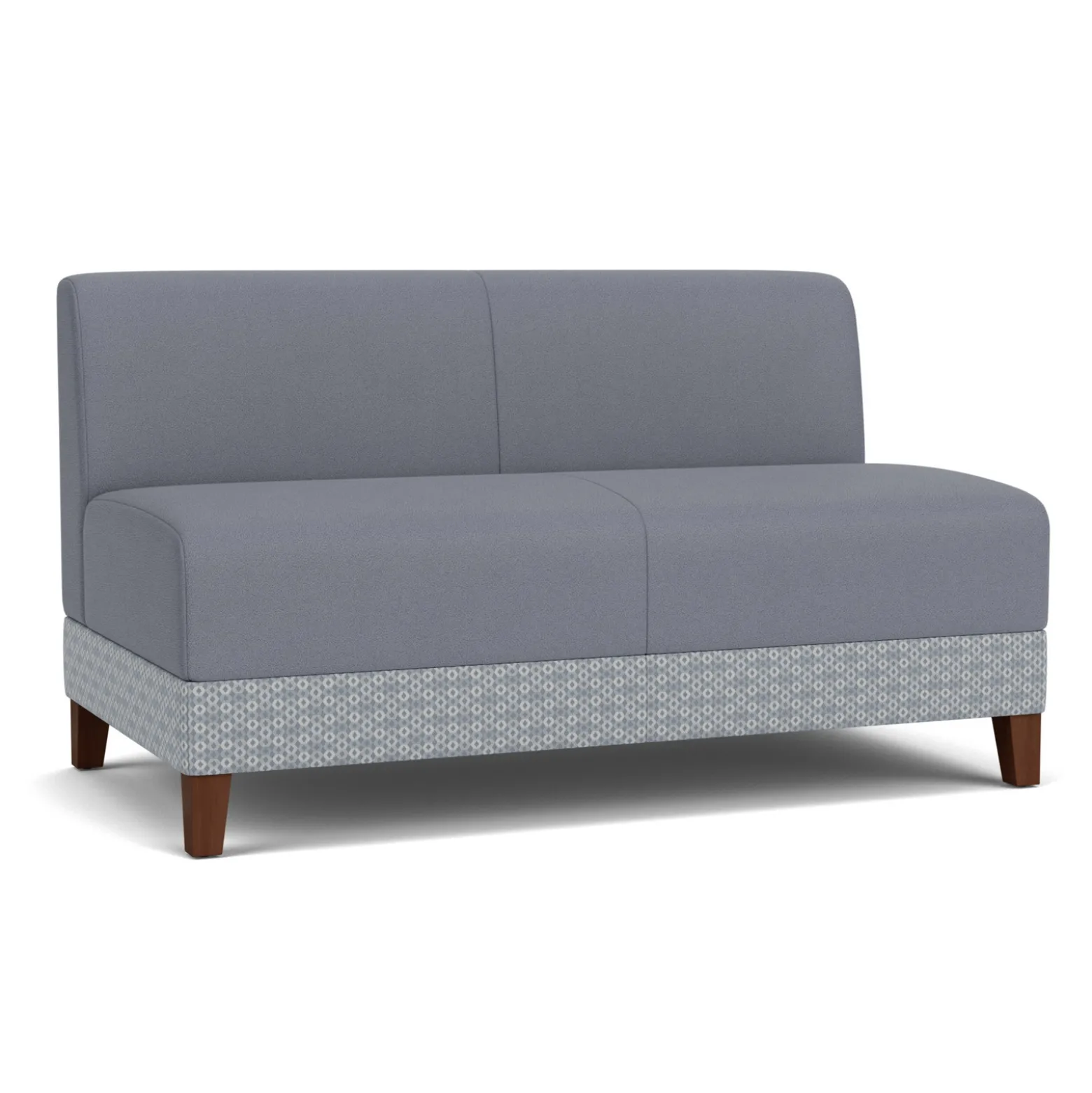Social Armless Loveseat in Premium Upholstery
