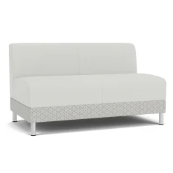 Social Armless Loveseat in Premium Upholstery