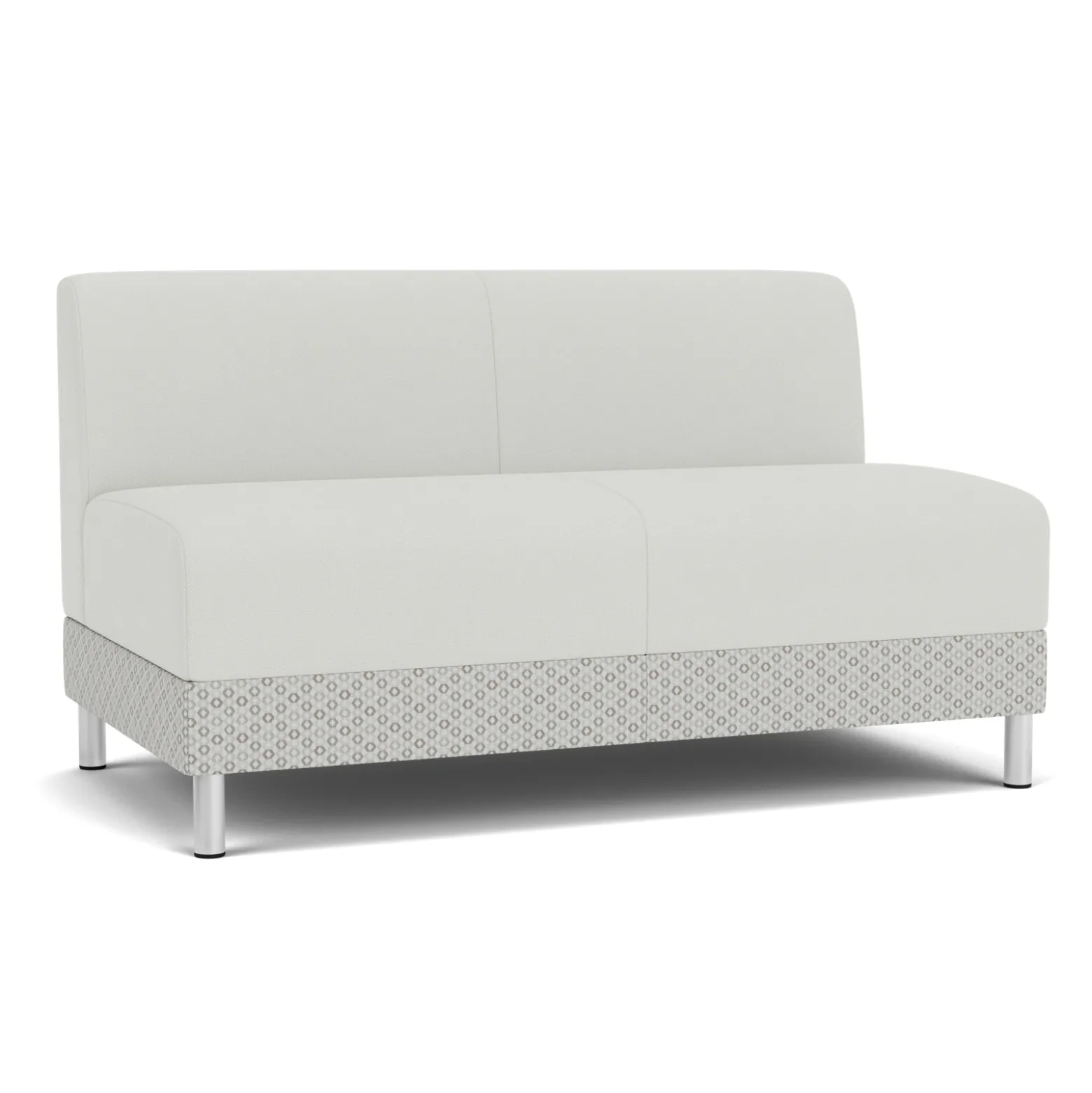 Social Armless Loveseat in Premium Upholstery