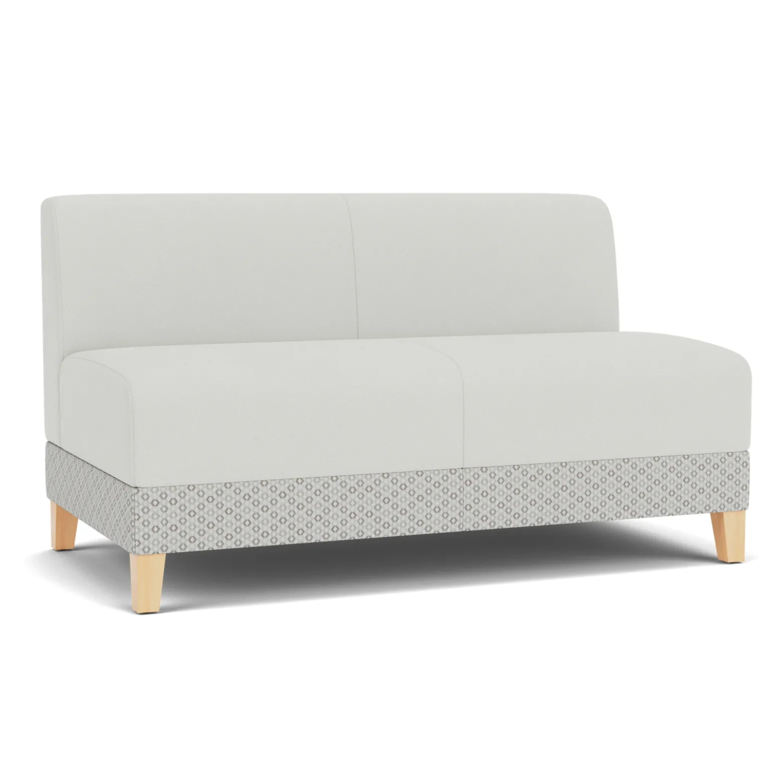 Social Armless Loveseat in Premium Upholstery
