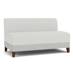 Social Armless Loveseat in Premium Upholstery