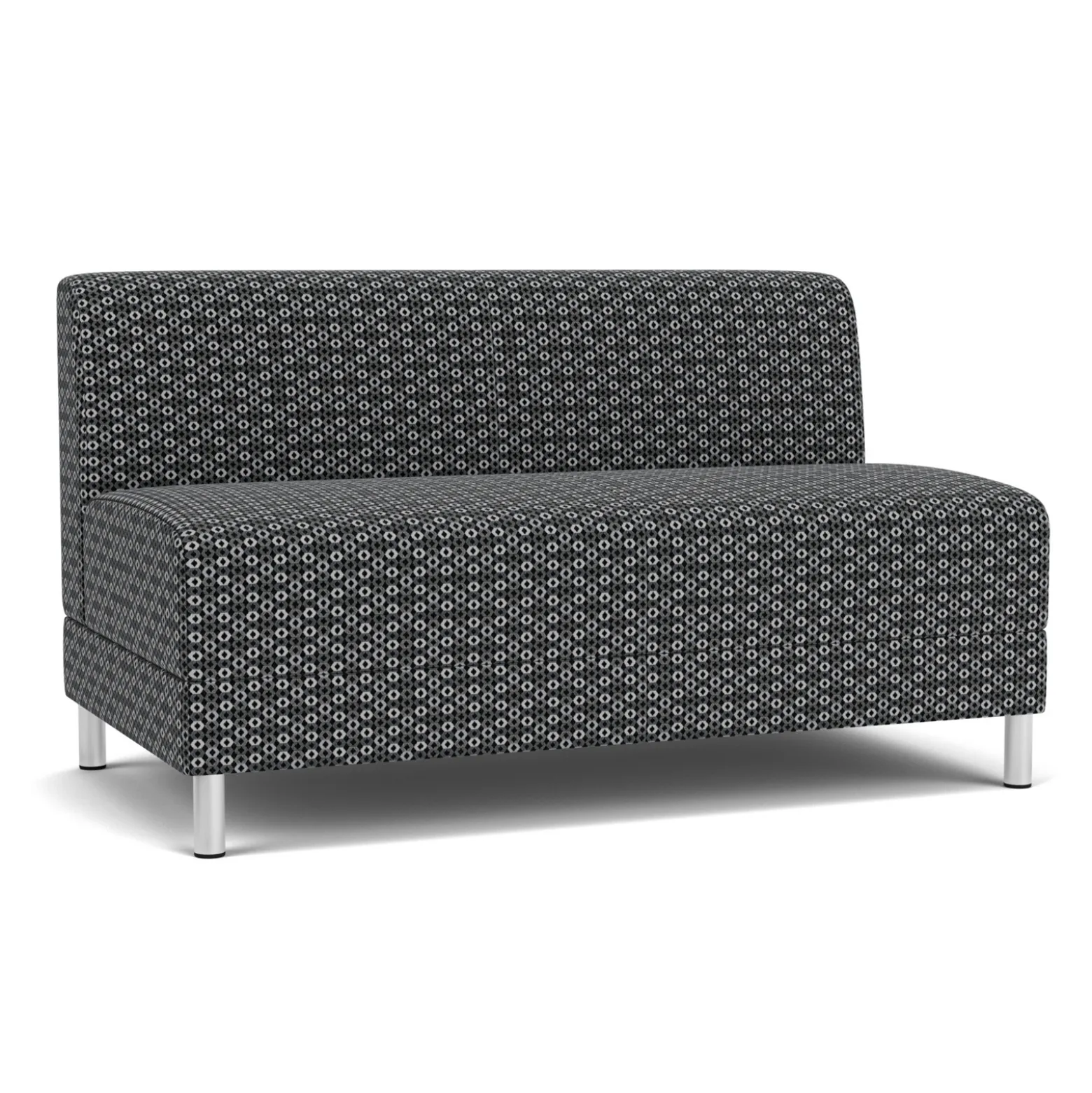 Social Armless Loveseat in Premium Upholstery