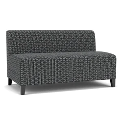 Social Armless Loveseat in Premium Upholstery