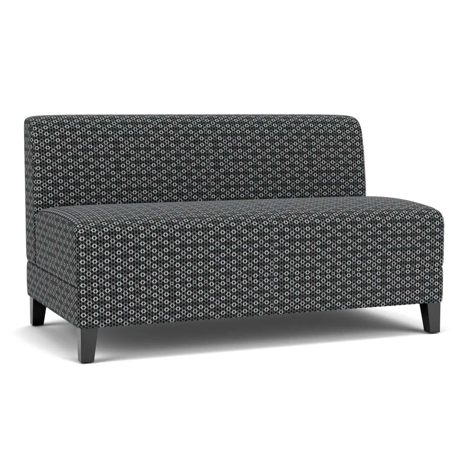 Social Armless Loveseat in Premium Upholstery