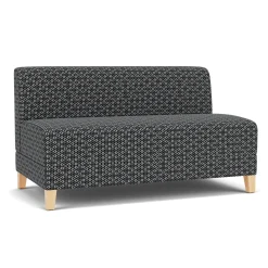 Social Armless Loveseat in Premium Upholstery