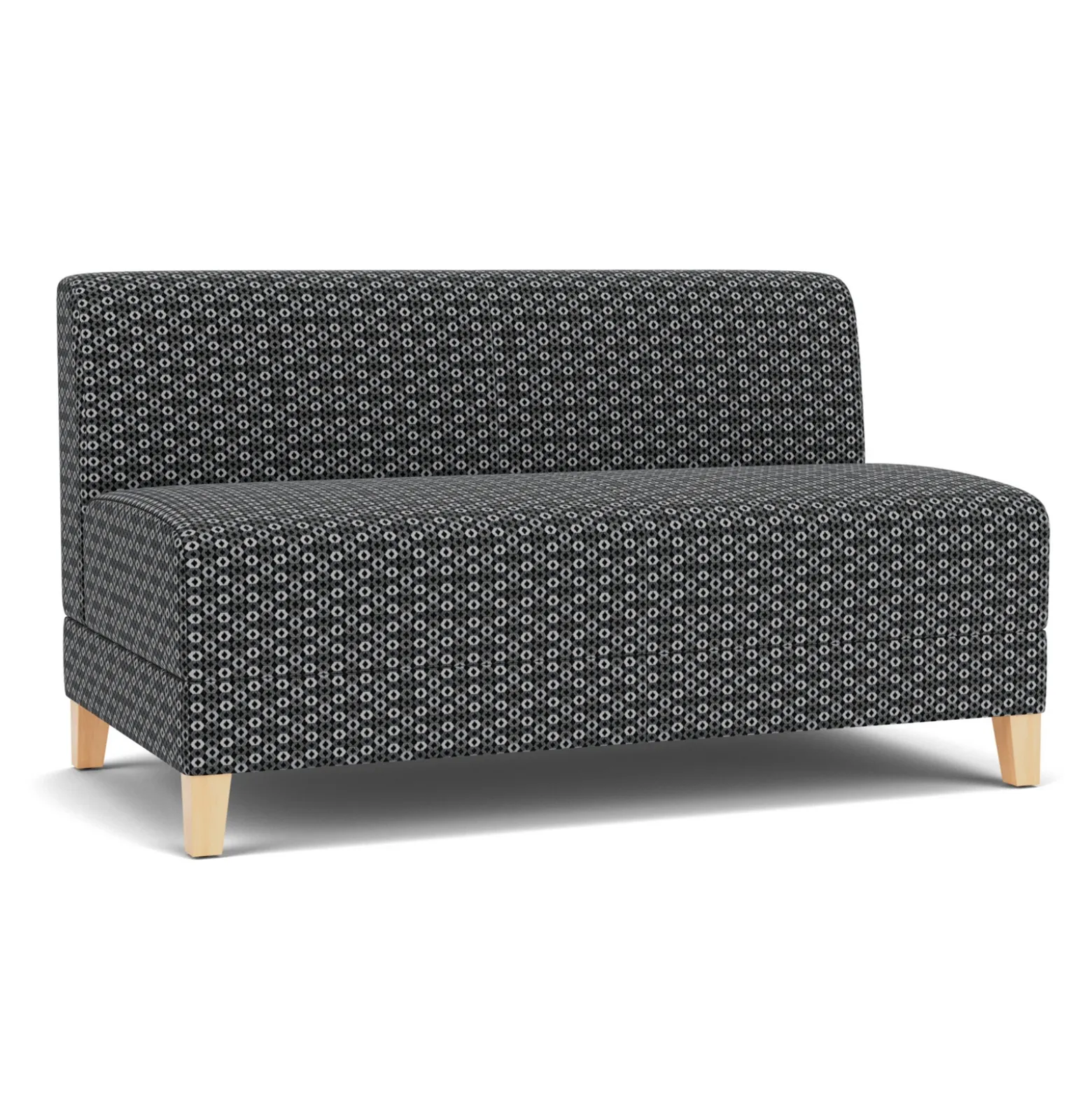 Social Armless Loveseat in Premium Upholstery