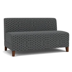 Social Armless Loveseat in Premium Upholstery