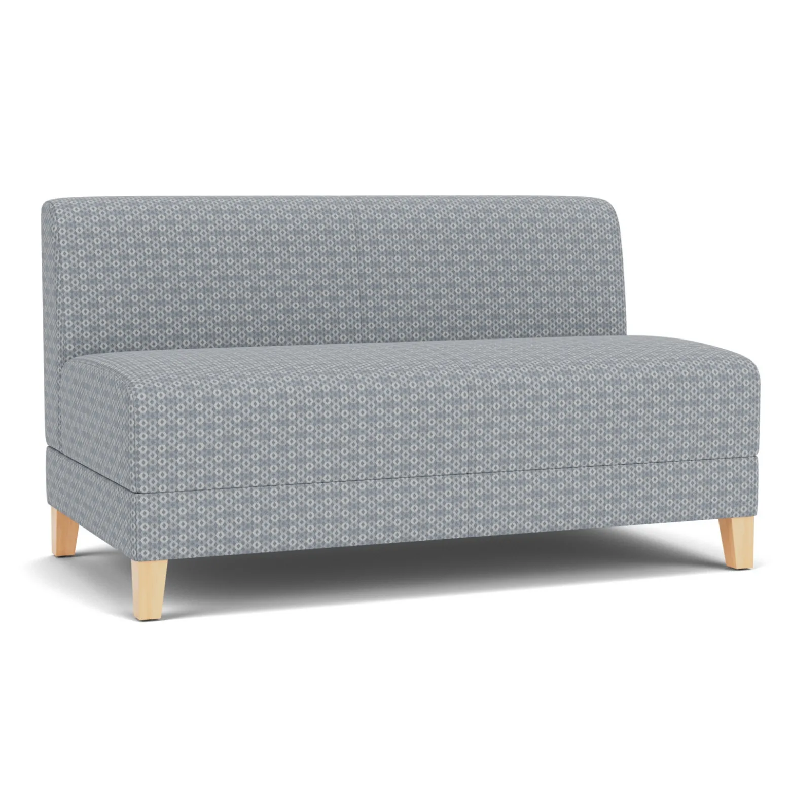 Social Armless Loveseat in Premium Upholstery