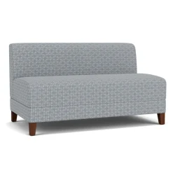Social Armless Loveseat in Premium Upholstery