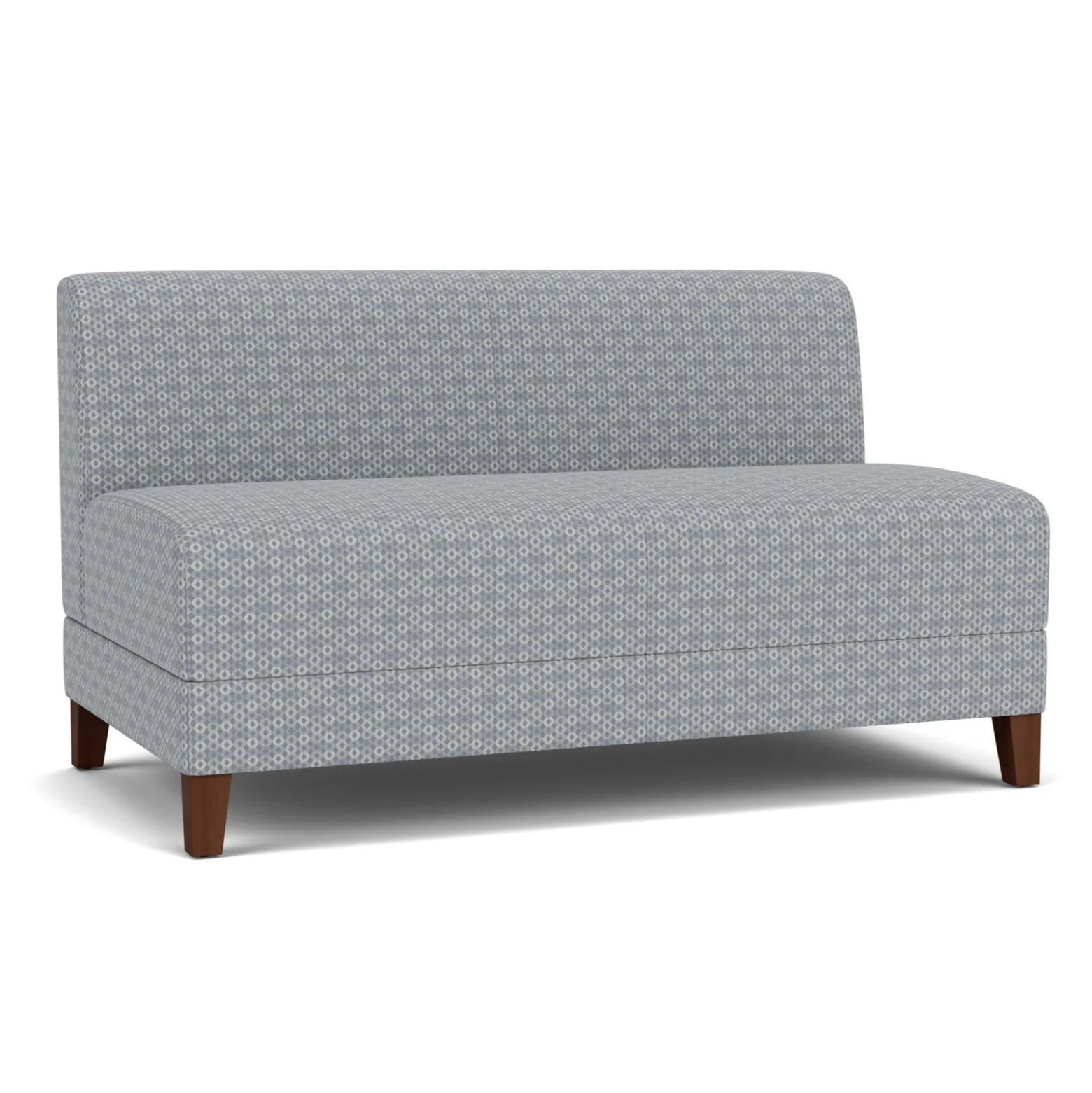 Social Armless Loveseat in Premium Upholstery