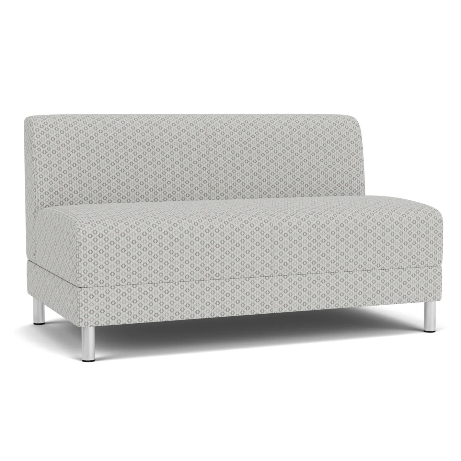 Social Armless Loveseat in Premium Upholstery