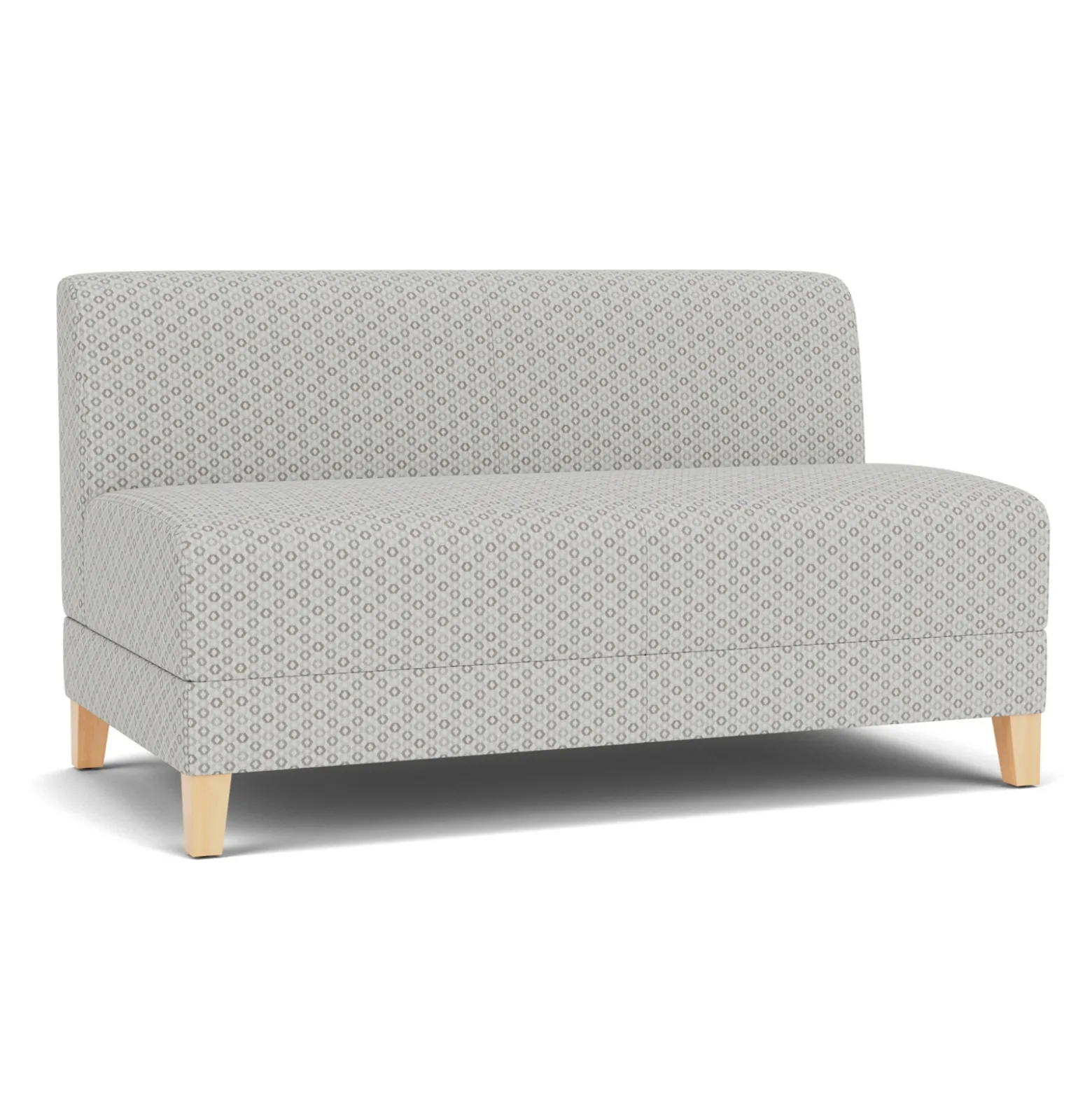 Social Armless Loveseat in Premium Upholstery