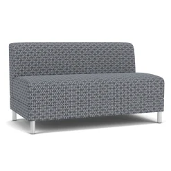 Social Armless Loveseat in Premium Upholstery