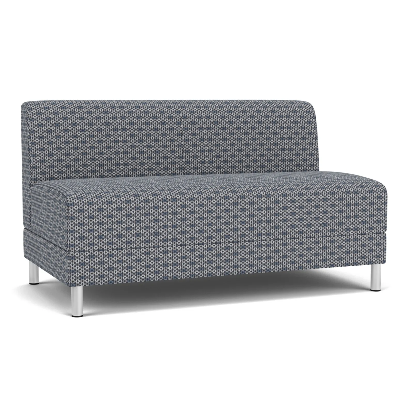 Social Armless Loveseat in Premium Upholstery
