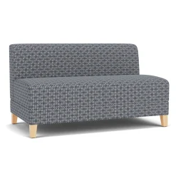 Social Armless Loveseat in Premium Upholstery