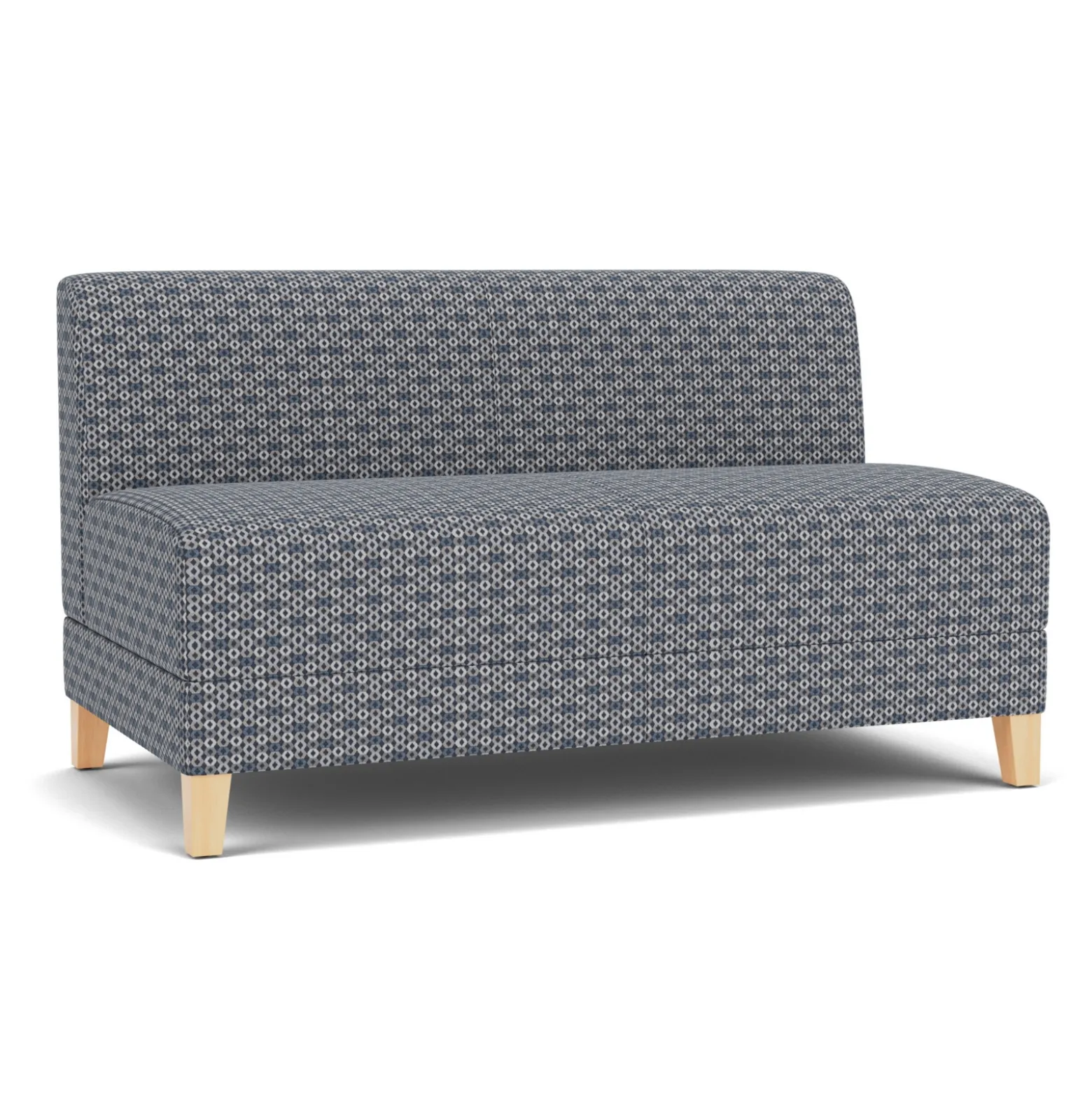 Social Armless Loveseat in Premium Upholstery