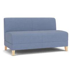 Social Armless Loveseat in Premium Upholstery