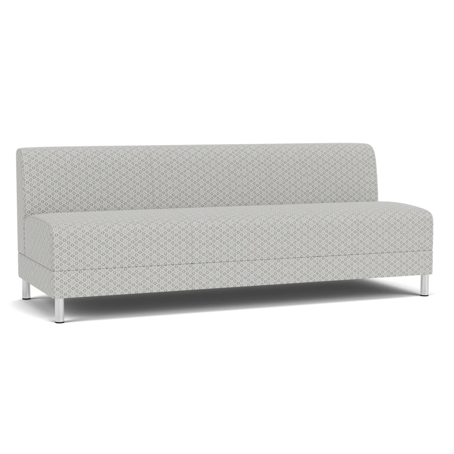 Social Armless Sofa in Premium Upholstery