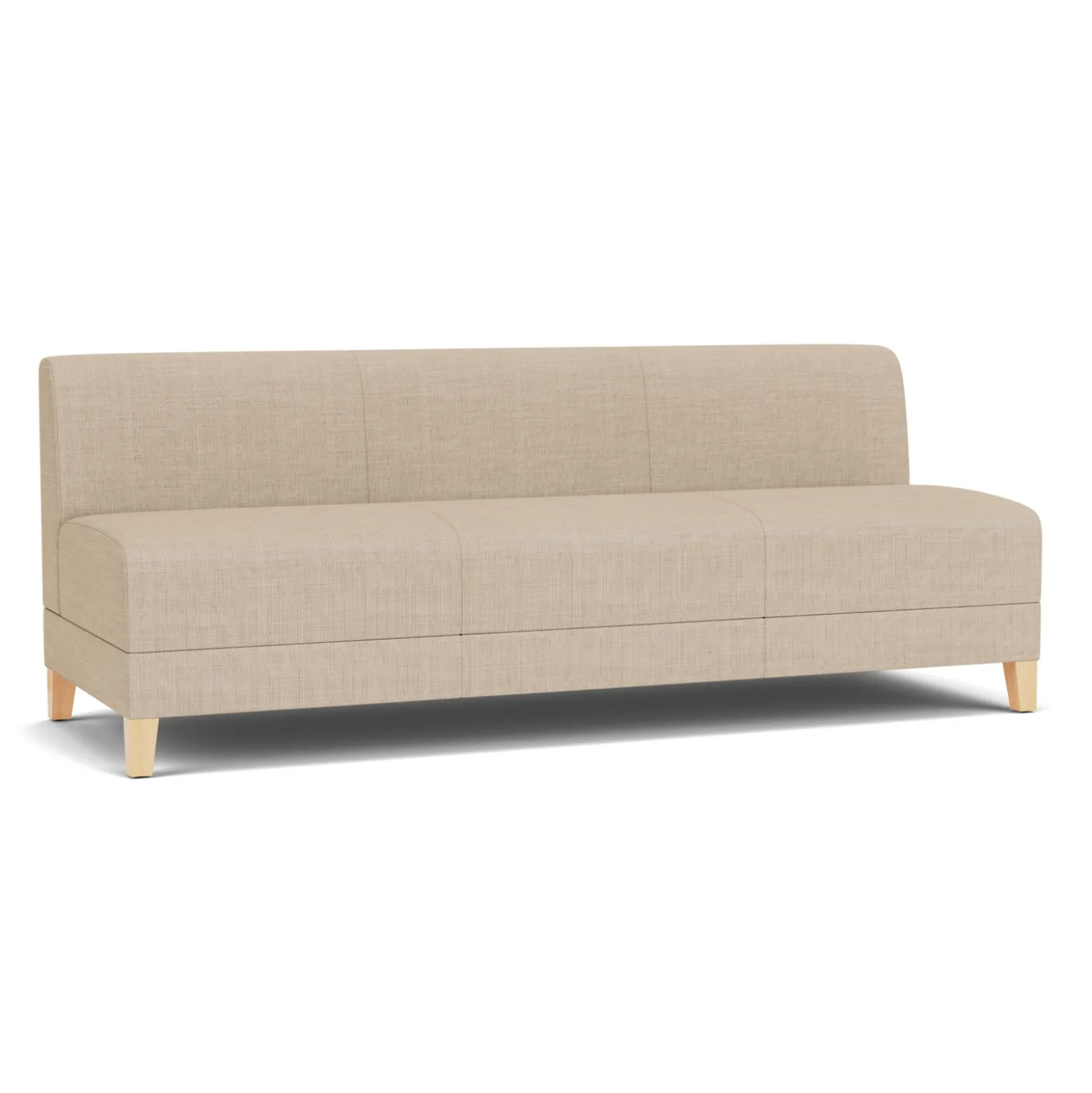 Social Armless Sofa in Premium Upholstery