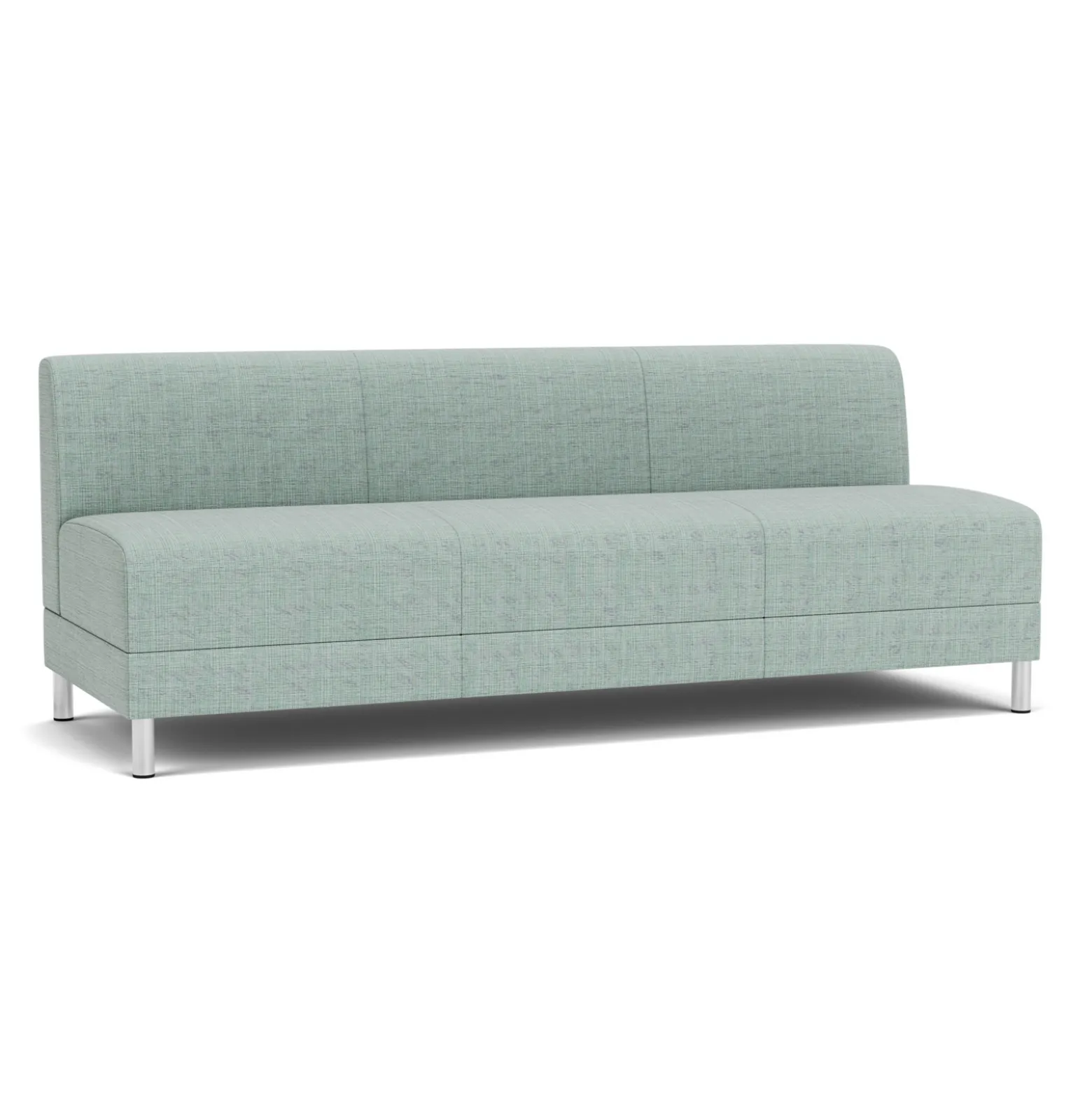 Social Armless Sofa in Premium Upholstery