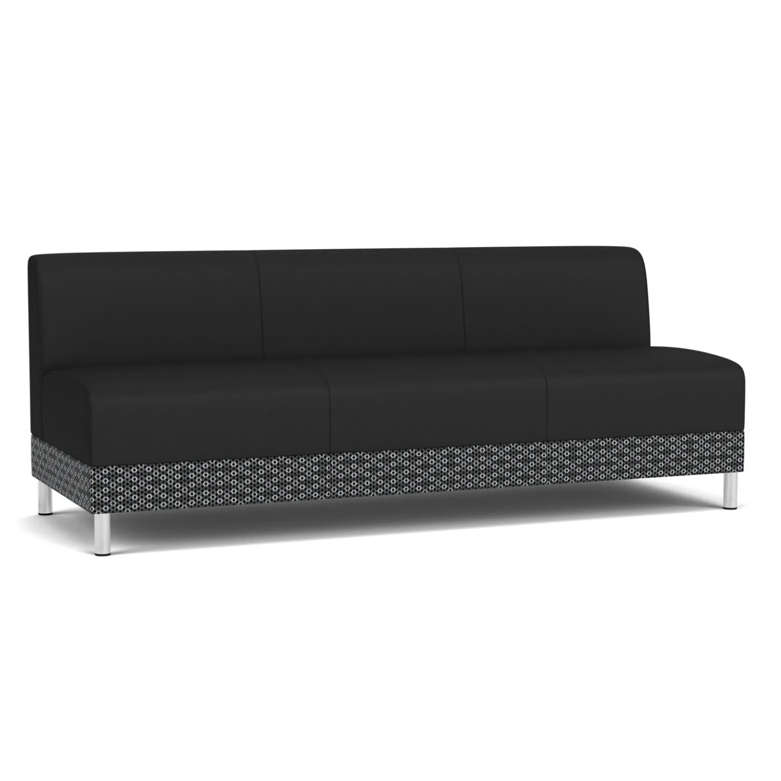 Social Armless Sofa in Premium Upholstery
