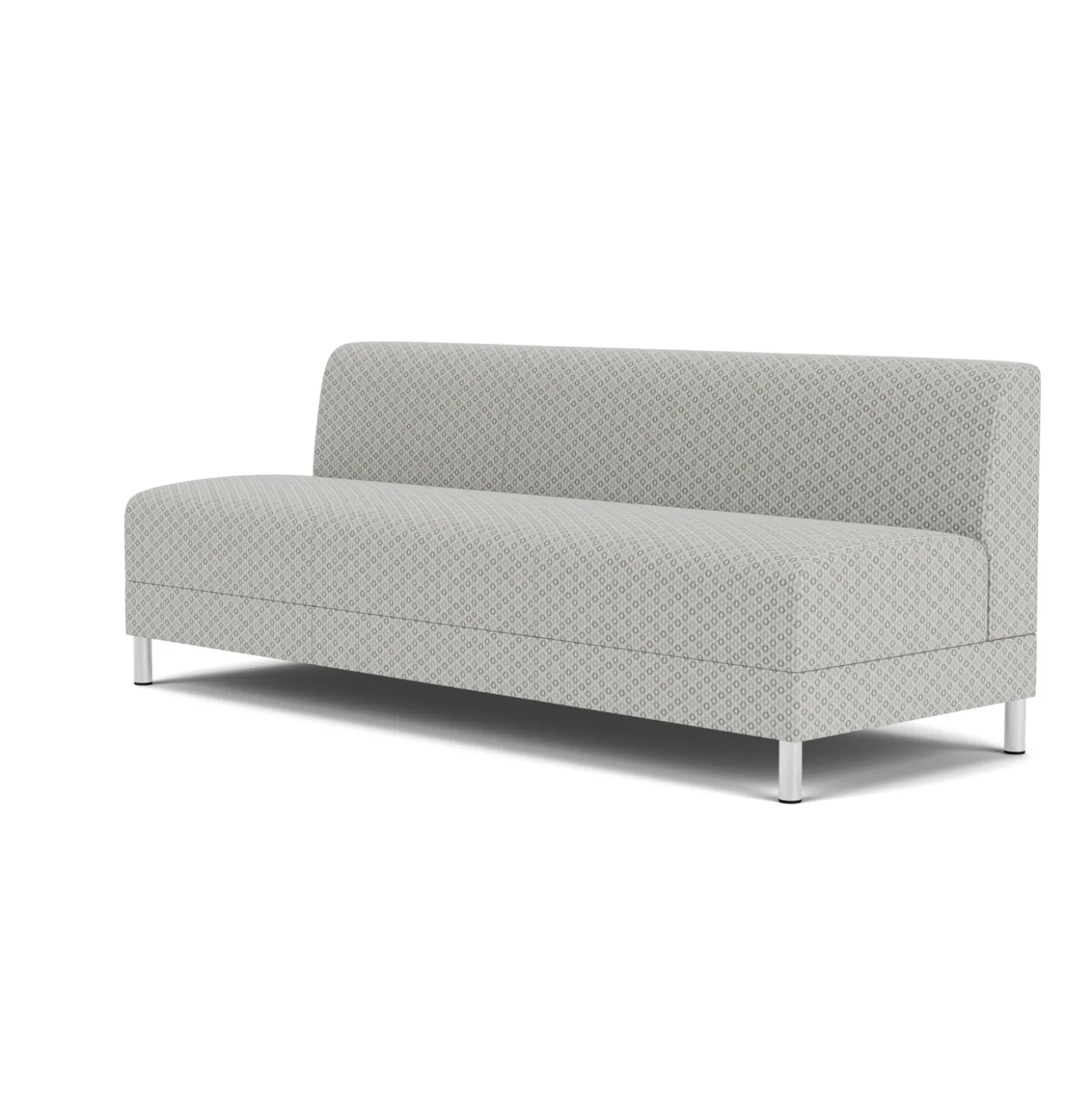 Social Armless Sofa in Premium Upholstery