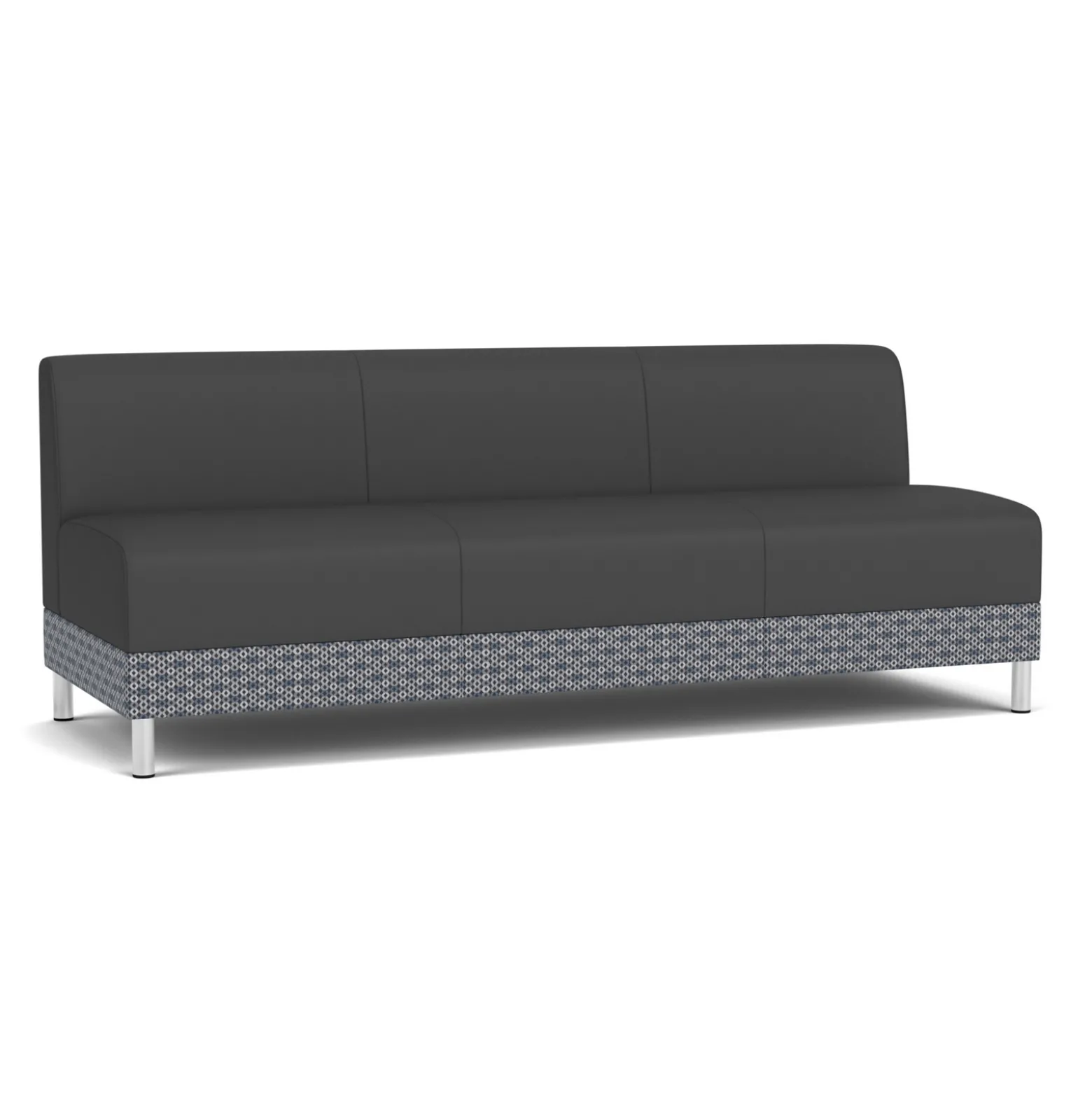 Social Armless Sofa in Premium Upholstery