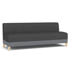 Social Armless Sofa in Premium Upholstery