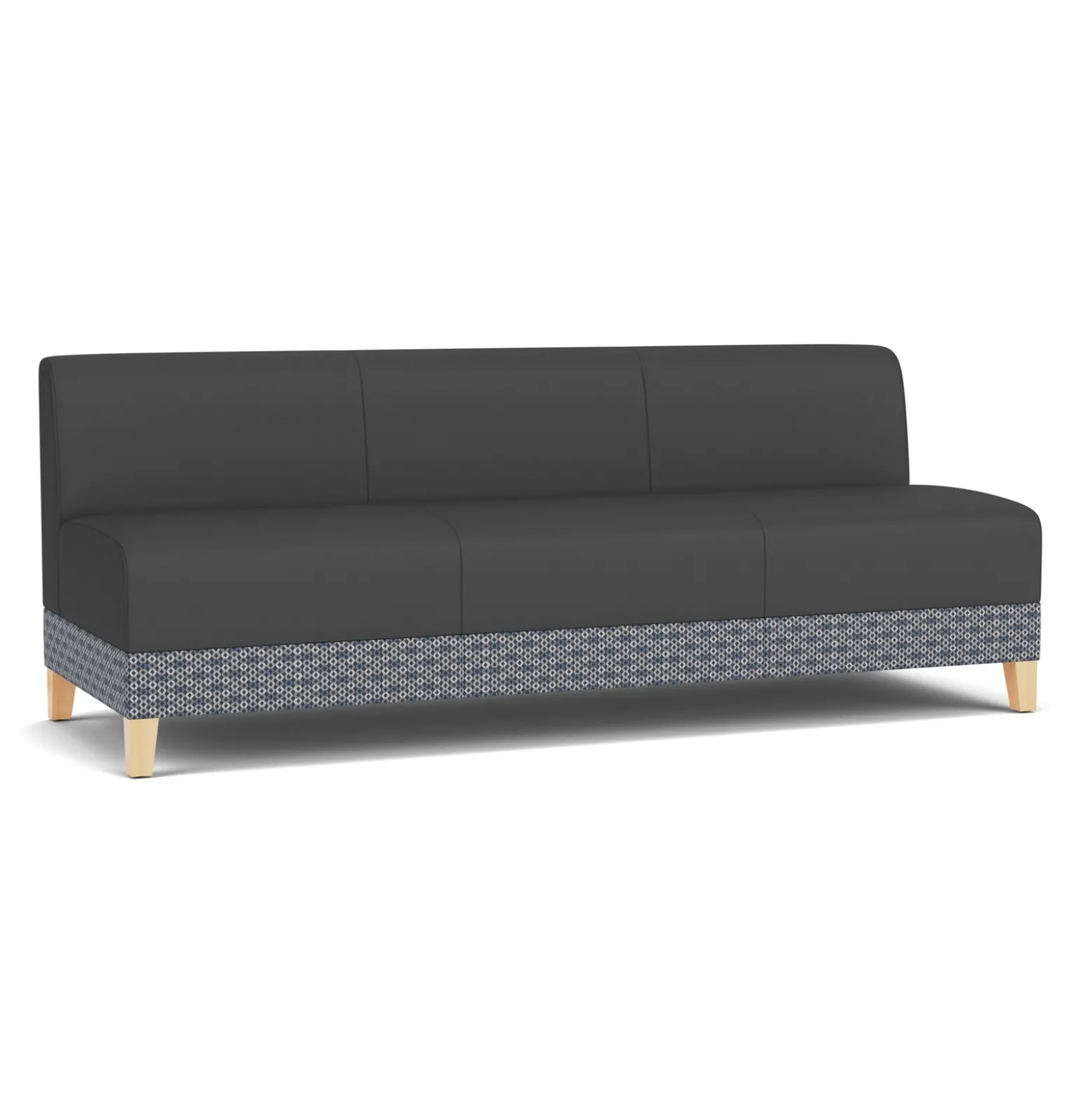 Social Armless Sofa in Premium Upholstery