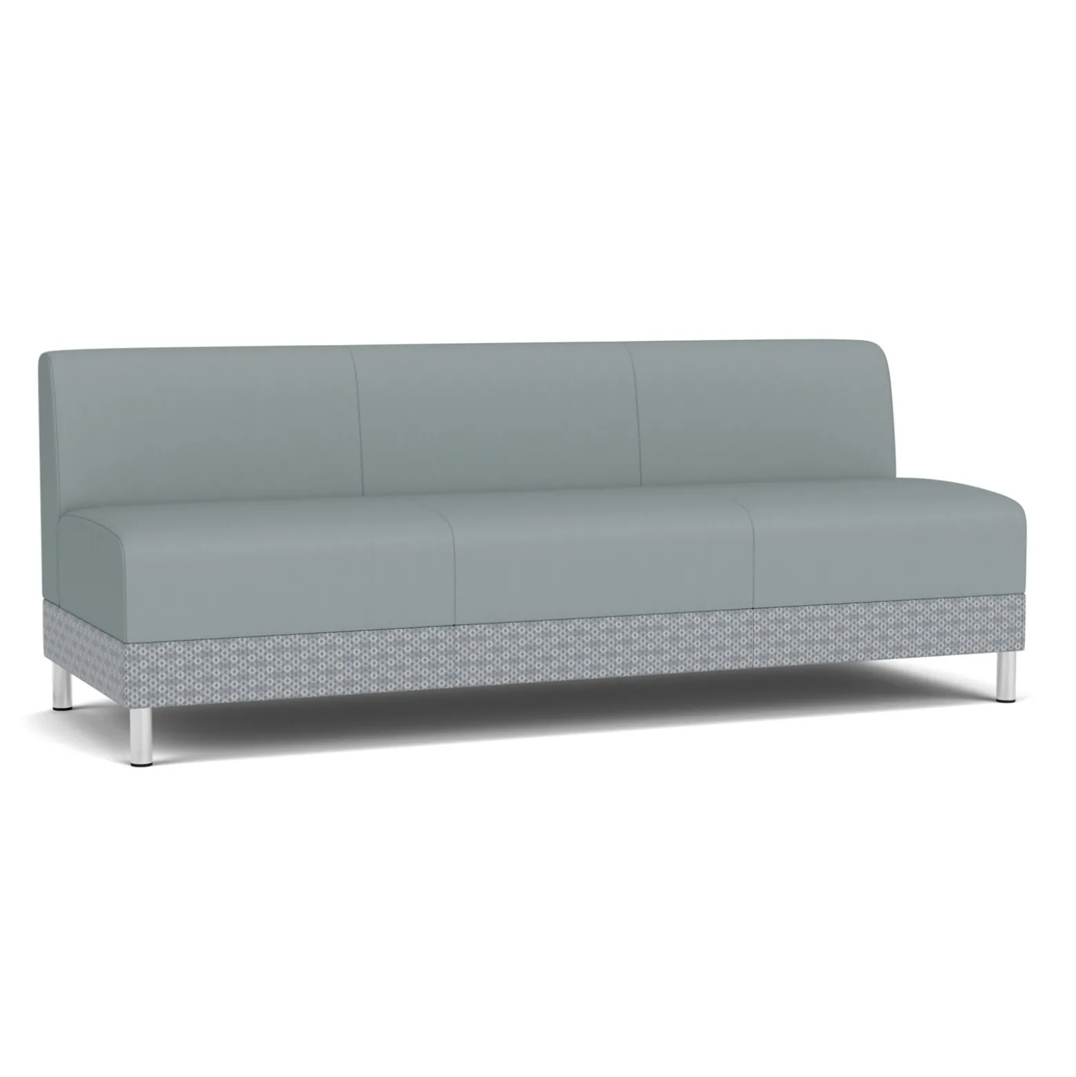 Social Armless Sofa in Premium Upholstery