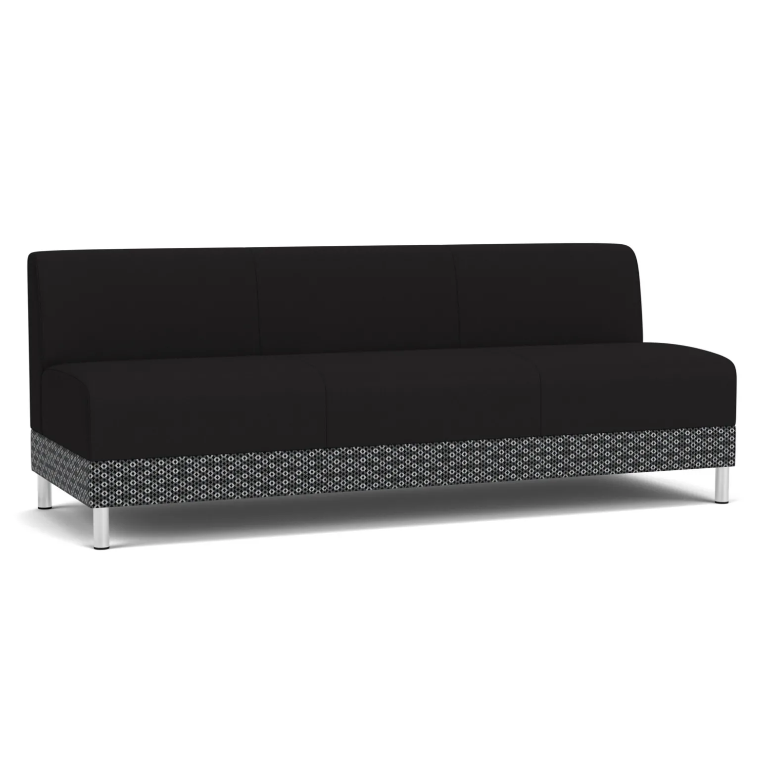 Social Armless Sofa in Premium Upholstery