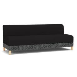 Social Armless Sofa in Premium Upholstery