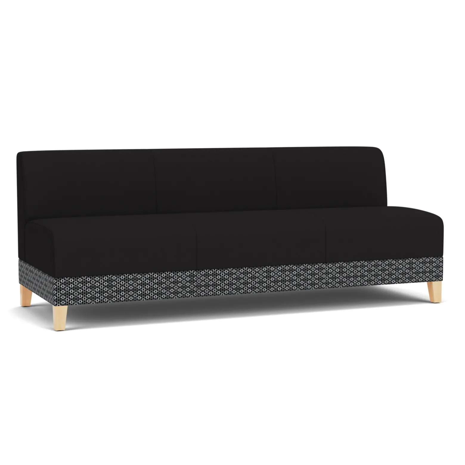 Social Armless Sofa in Premium Upholstery